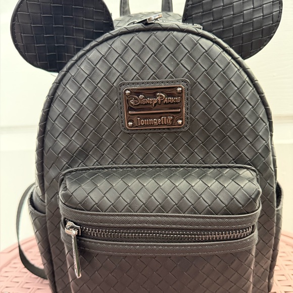 Disney Loungefly Black Woven Backpack - Picture 2 of 4
